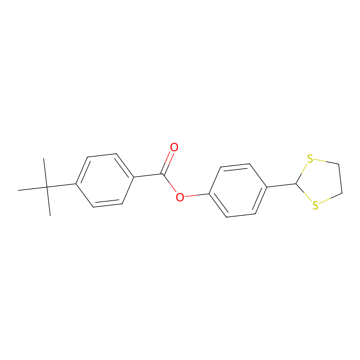 [4-(1,3-Dithiolan-2-yl)phenyl] 4-tert-butylbenzoate molecular structure, CAS 261928-90-9
