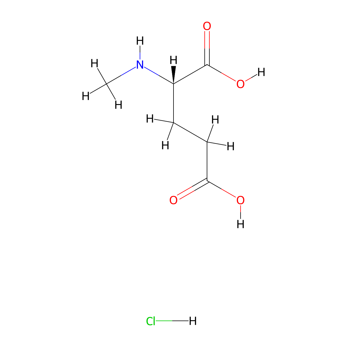 N-Me-Glu-OH.HCl molecular structure, CAS 261943-12-8