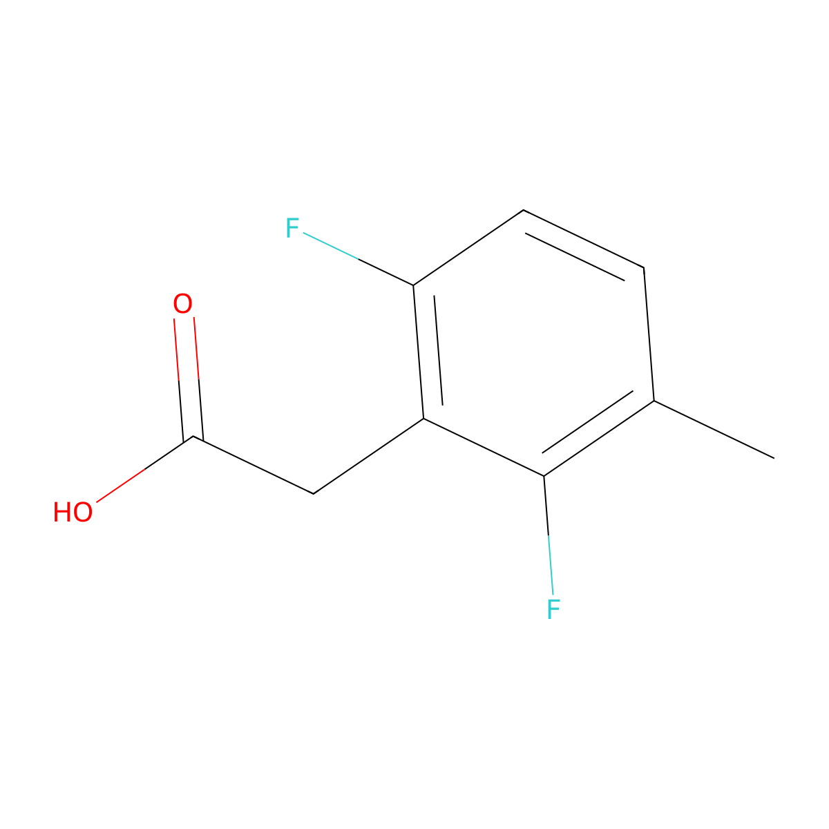 2,6-Difluoro-3-methylphenylacetic acid molecular structure, CAS 261943-97-9