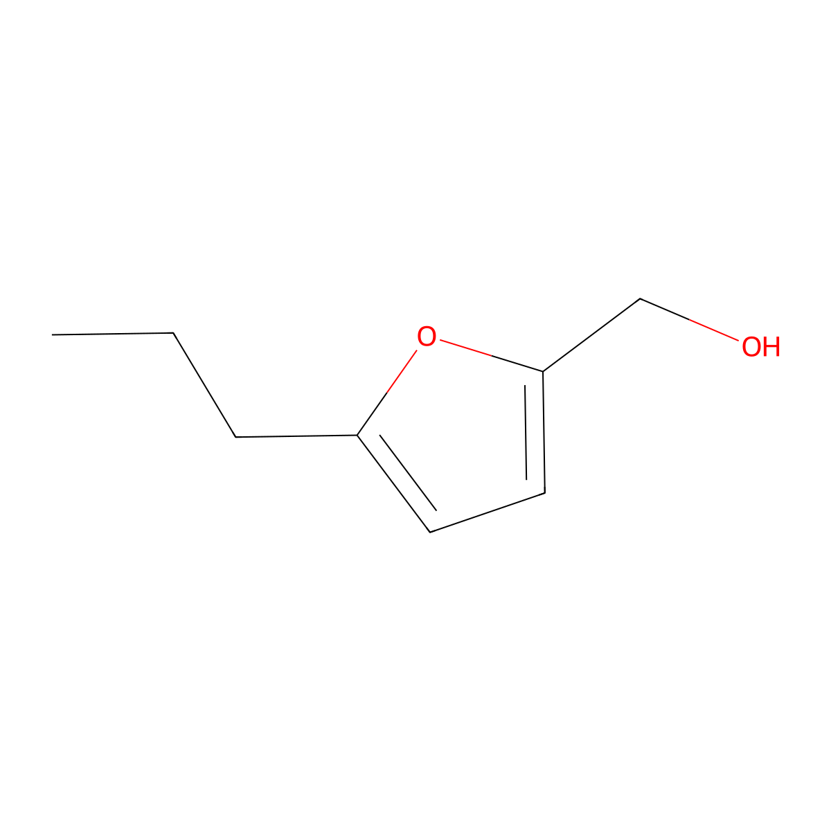 2-Furanmethanol, 5-propyl- molecular structure, CAS 261944-12-1