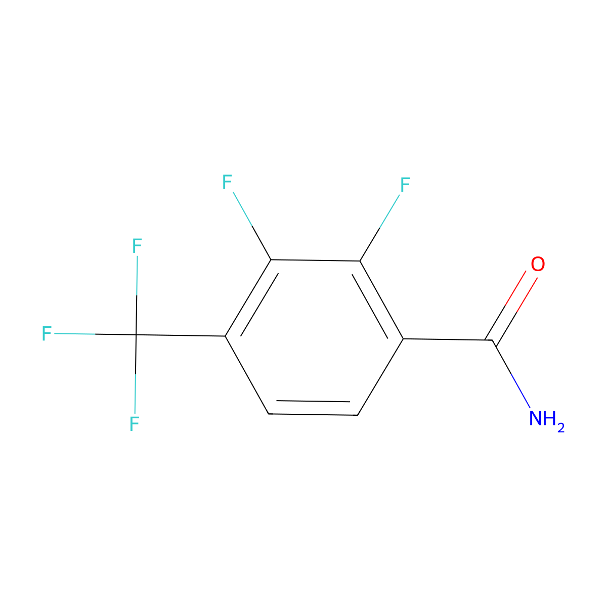 2,3-Difluoro-4-(trifluoromethyl)benzamide molecular structure, CAS 261944-69-8