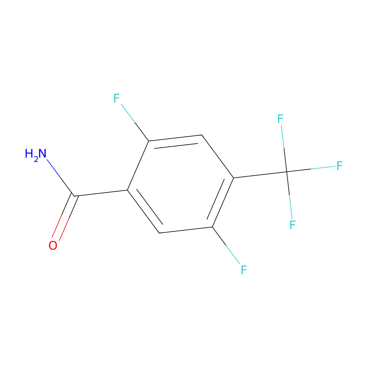 2,5-Difluoro-4-(trifluoromethyl)benzamide molecular structure, CAS 261944-82-5