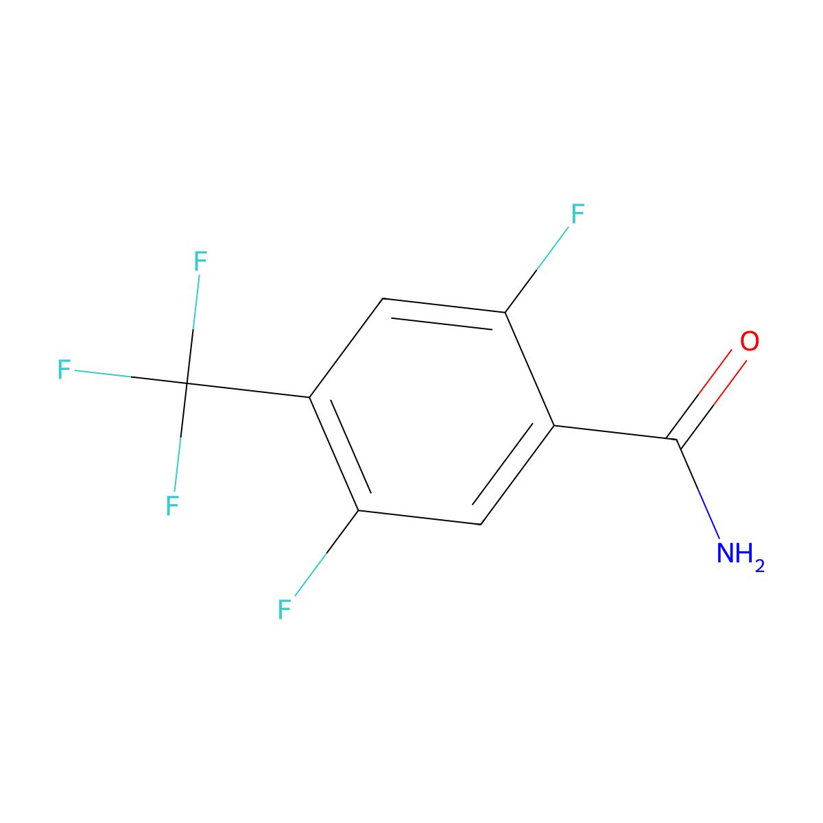 2,5-Difluoro-4-(trifluoromethyl)benzamide molecular structure, CAS 261944-82-5