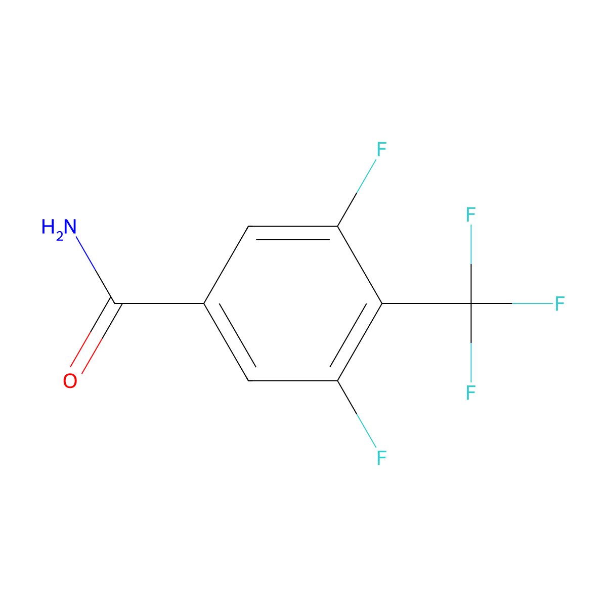 3,5-Difluoro-4-(trifluoromethyl)benzamide molecular structure, CAS 261944-94-9