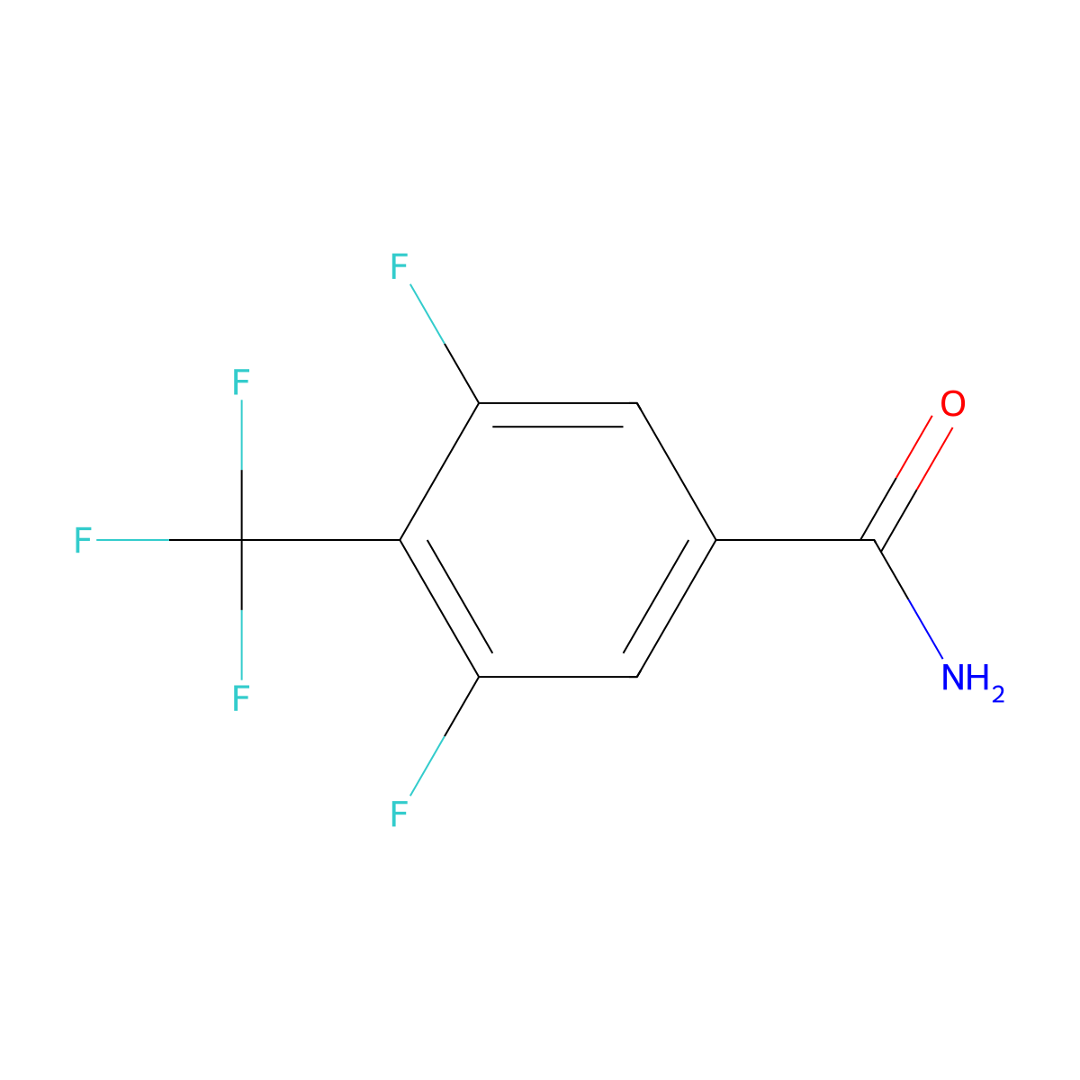3,5-Difluoro-4-(trifluoromethyl)benzamide molecular structure, CAS 261944-94-9