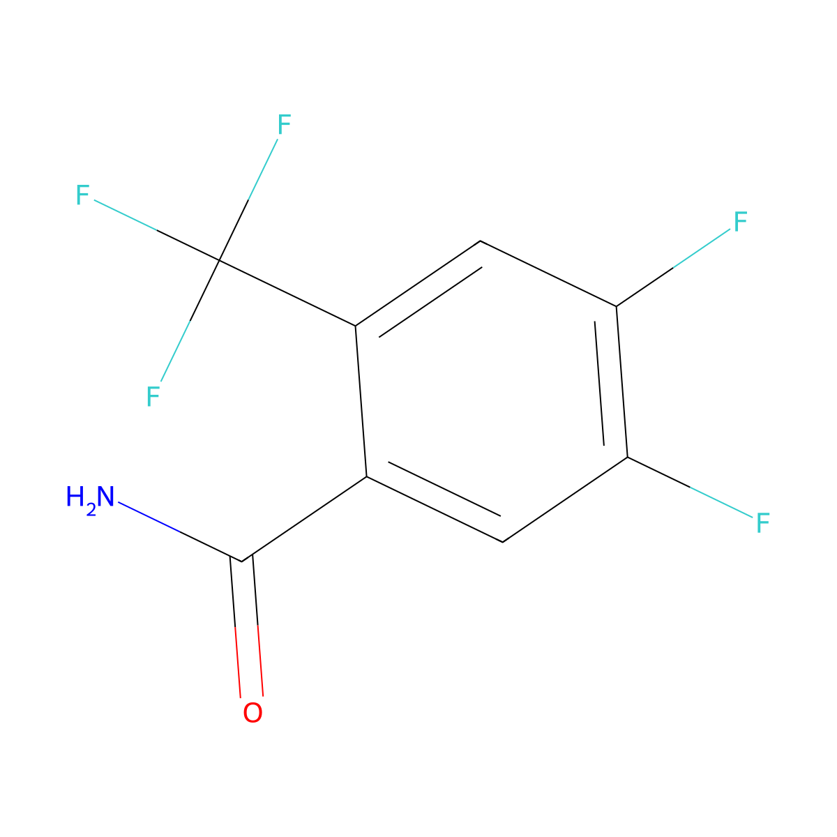 4,5-Difluoro-2-(trifluoromethyl)benzamide molecular structure, CAS 261944-97-2
