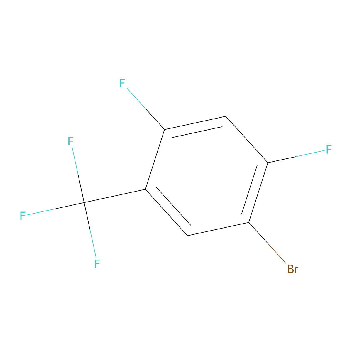 5-Bromo-2,4-difluorobenzotrifluoride molecular structure, CAS 261945-71-5