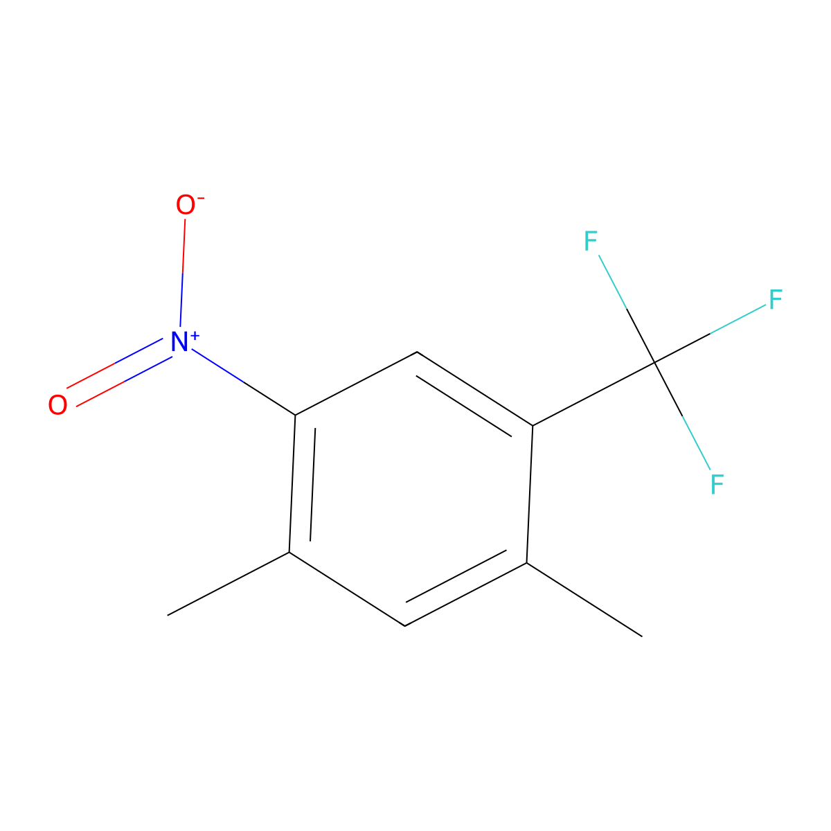 2,4-Dimethyl-5-nitrobenzotrifluoride molecular structure, CAS 261945-82-8