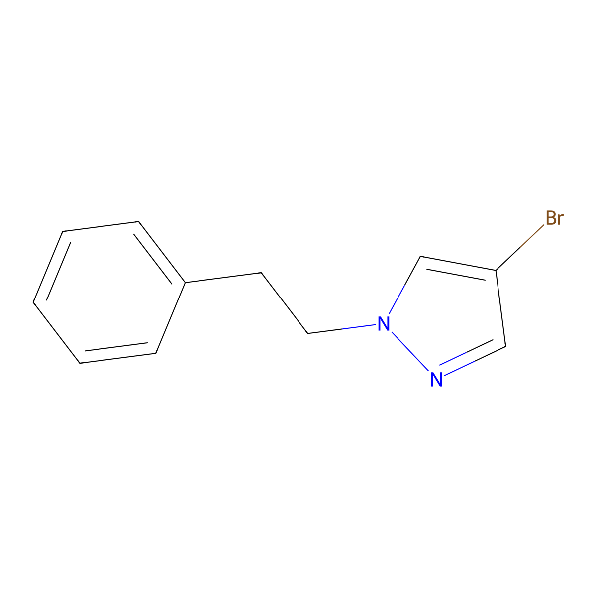 4-bromo-1-(2-phenylethyl)-1H-pyrazole molecular structure, CAS 261948-25-8