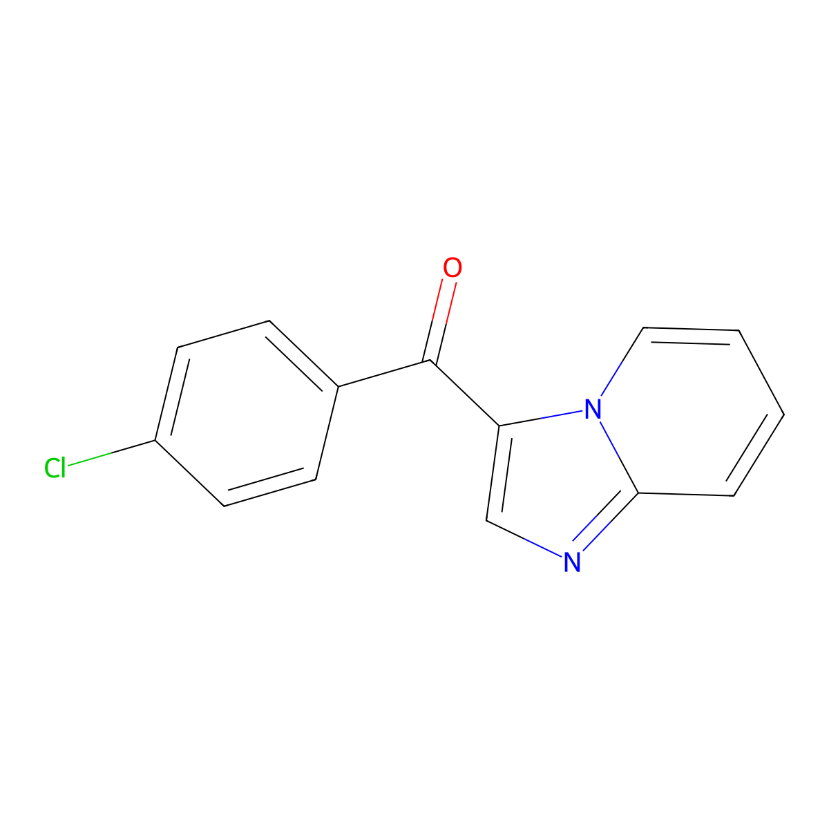 (4-Chlorophenyl)(imidazo[1,2-a]pyridin-3-yl)methanone molecular structure, CAS 261948-83-8