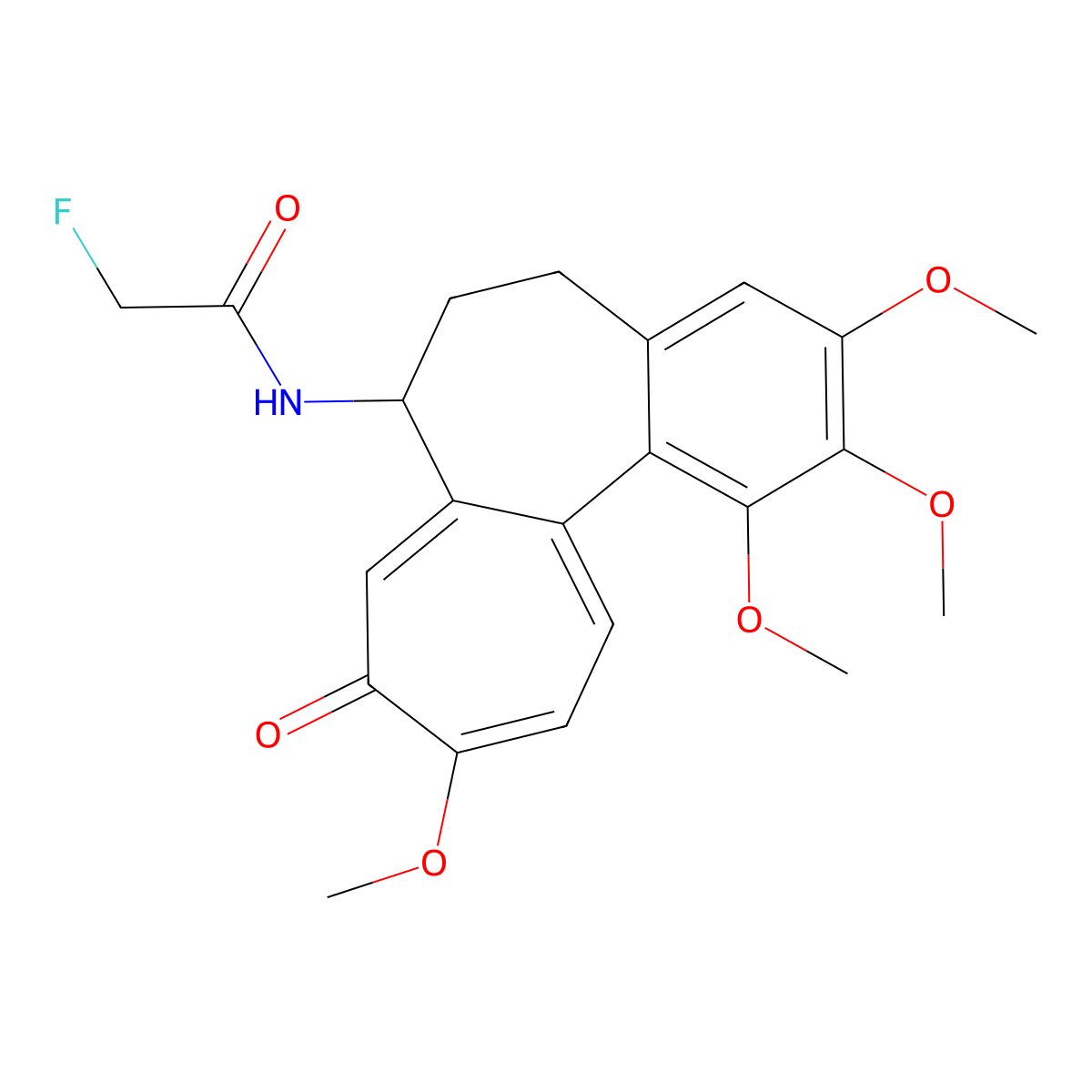 Colchicine, 17-fluoro- molecular structure, CAS 26195-68-6