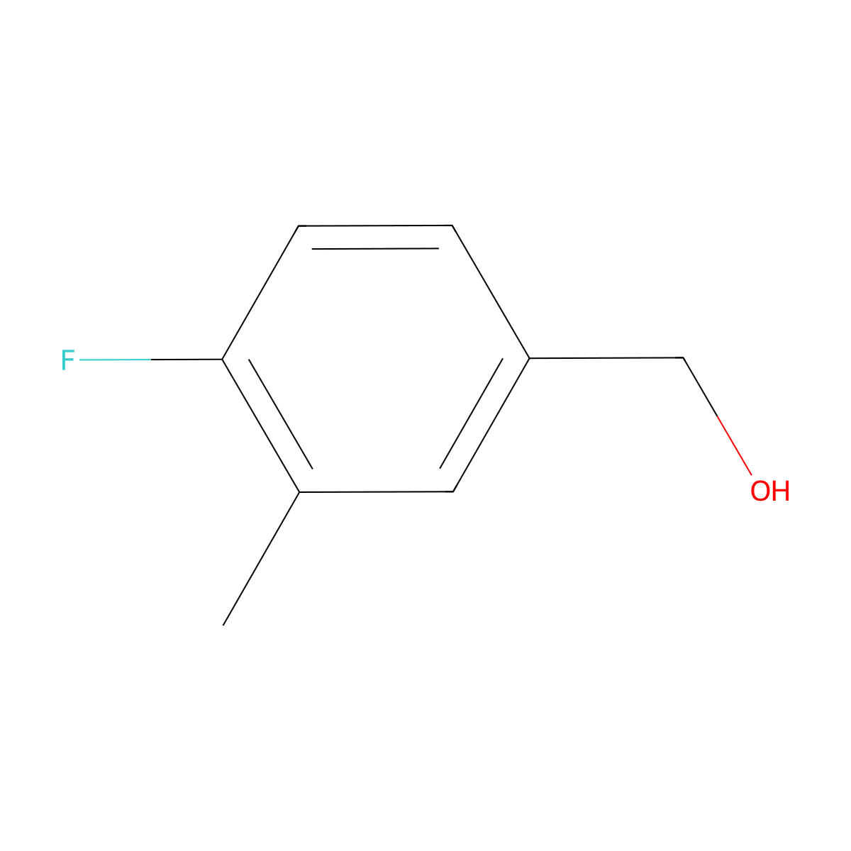 (4-Fluoro-3-methylphenyl)methanol molecular structure, CAS 261951-66-0