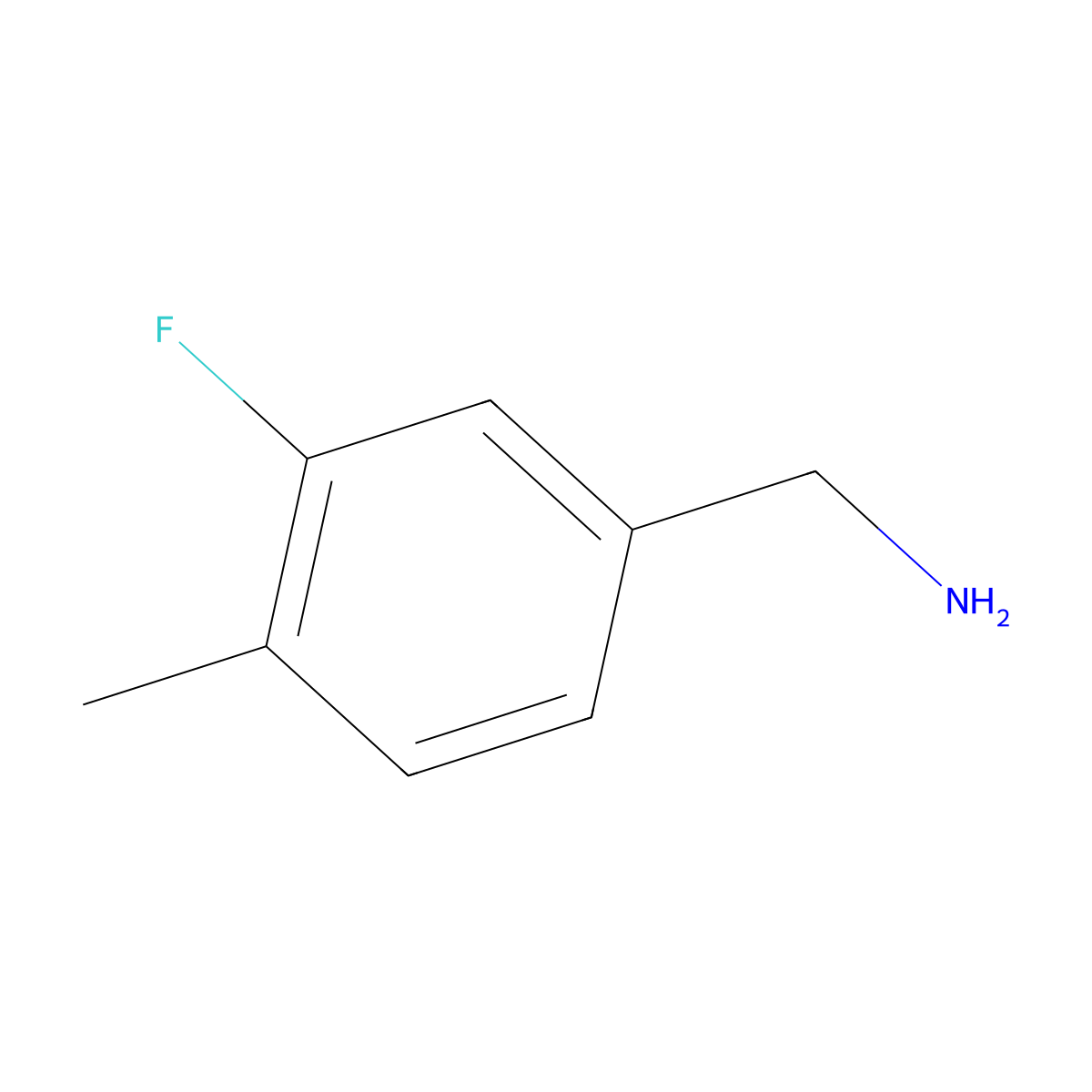 3-Fluoro-4-methylbenzylamine molecular structure, CAS 261951-67-1