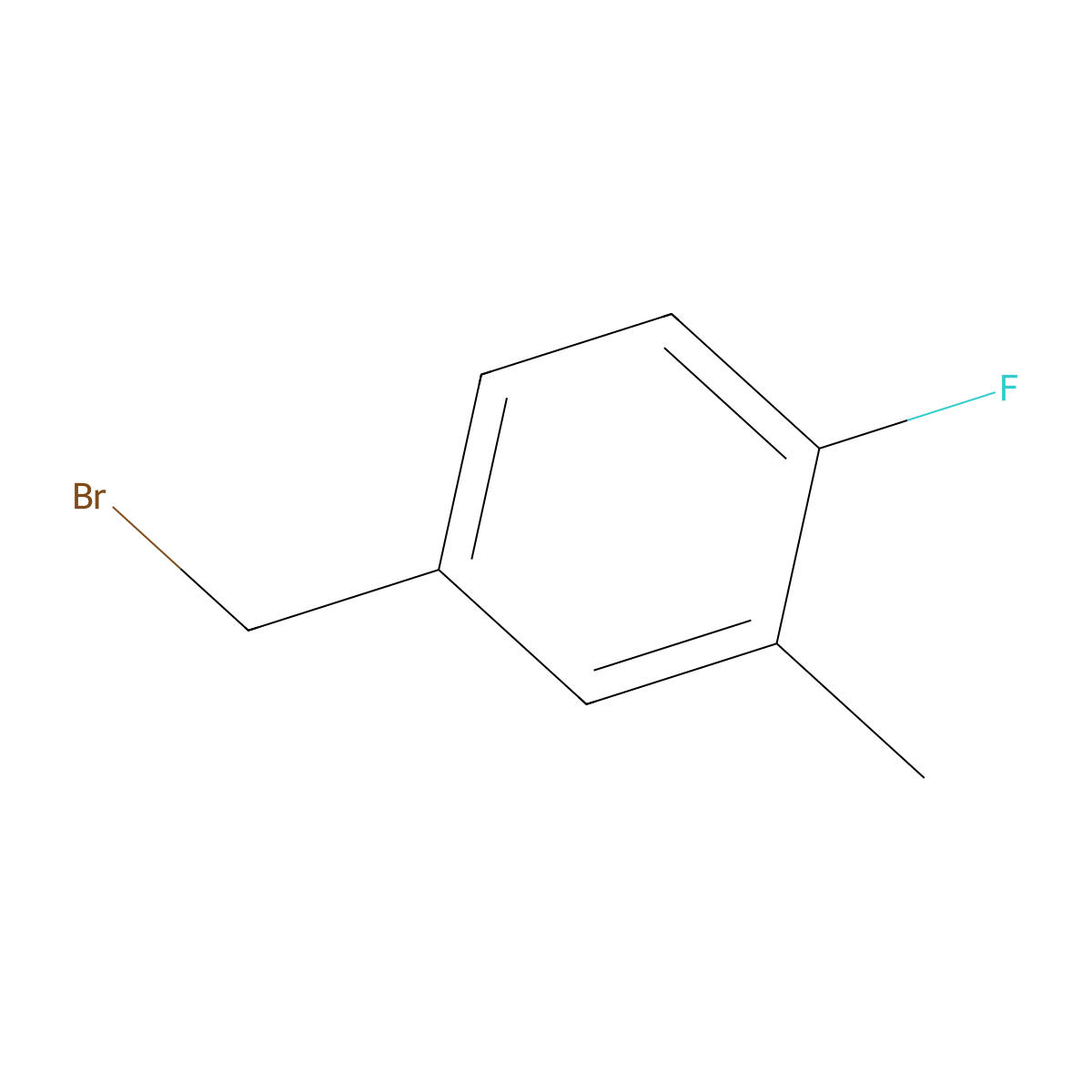 4-(Bromomethyl)-1-fluoro-2-methylbenzene molecular structure, CAS 261951-70-6