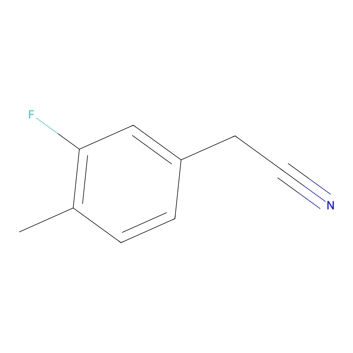3-Fluoro-4-methylphenylacetonitrile molecular structure, CAS 261951-73-9