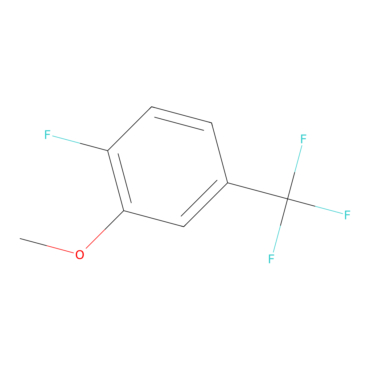 2-Fluoro-5-(trifluoromethyl)anisole molecular structure, CAS 261951-78-4