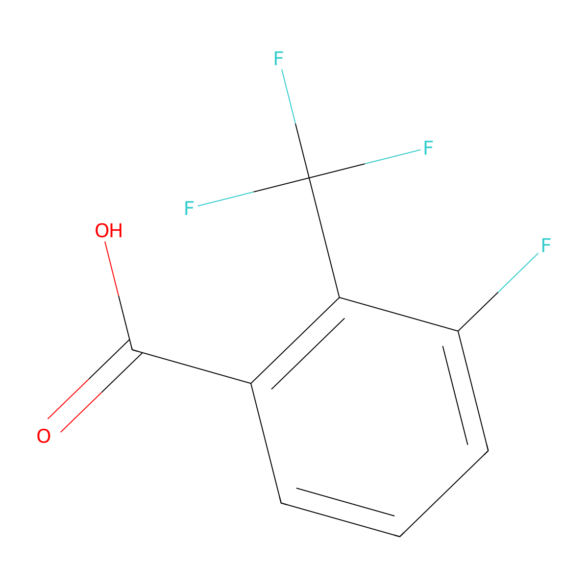 3-Fluoro-2-(trifluoromethyl)benzoic acid molecular structure, CAS 261951-80-8