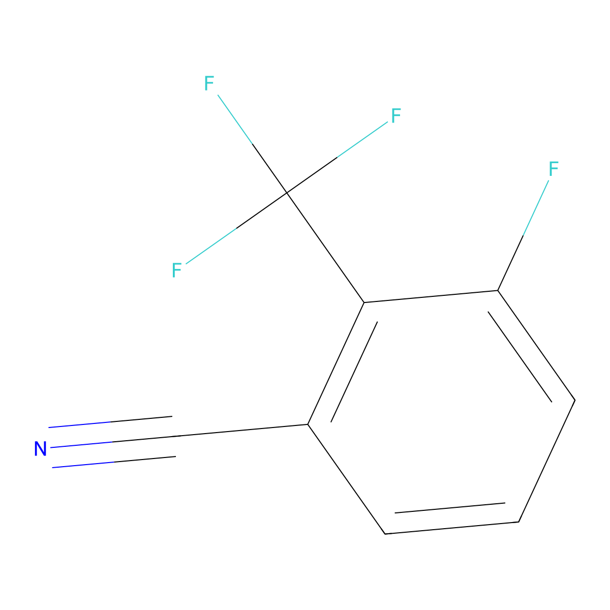 3-Fluoro-2-(trifluoromethyl)benzonitrile molecular structure, CAS 261951-81-9