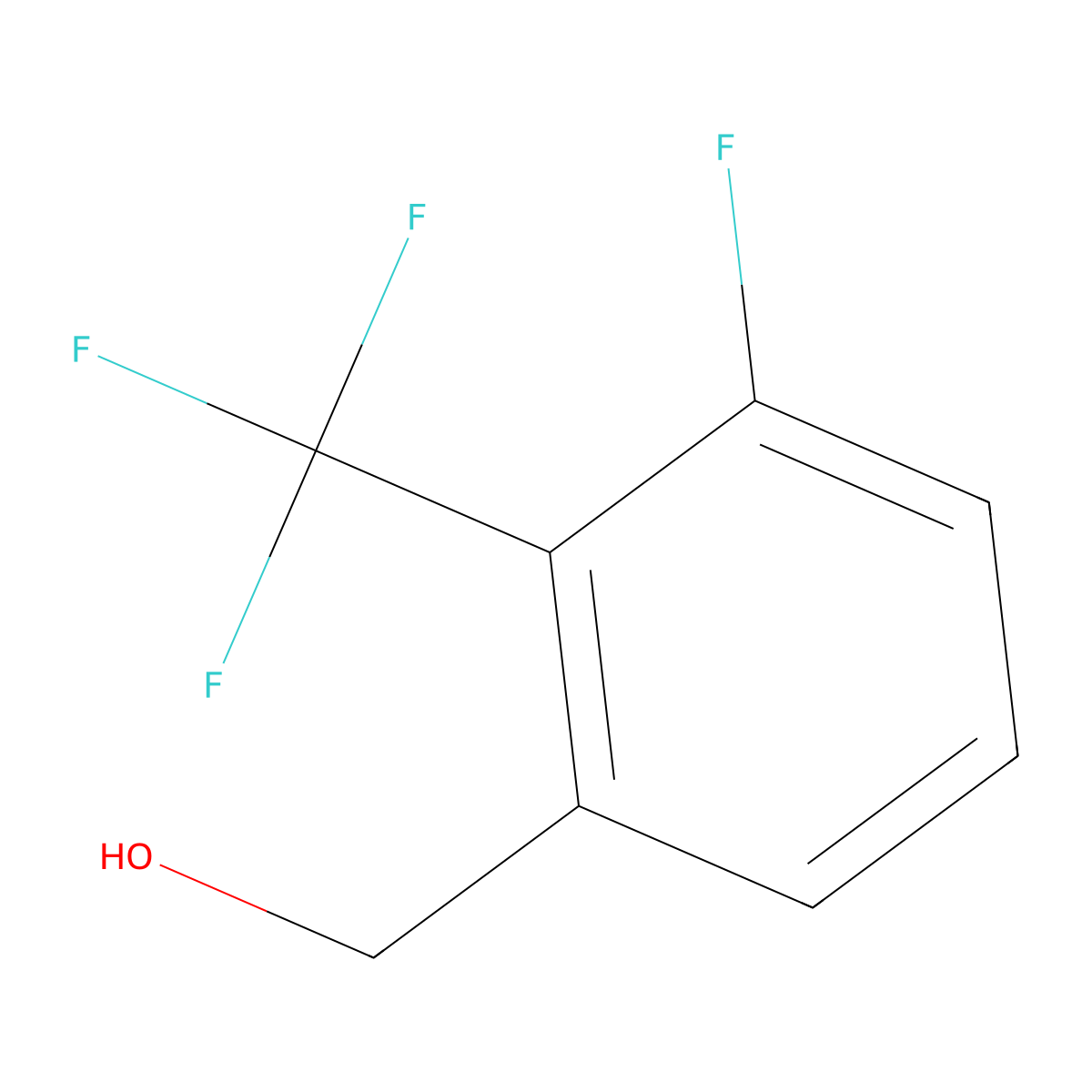3-Fluoro-2-(trifluoromethyl)benzyl alcohol molecular structure, CAS 261951-83-1