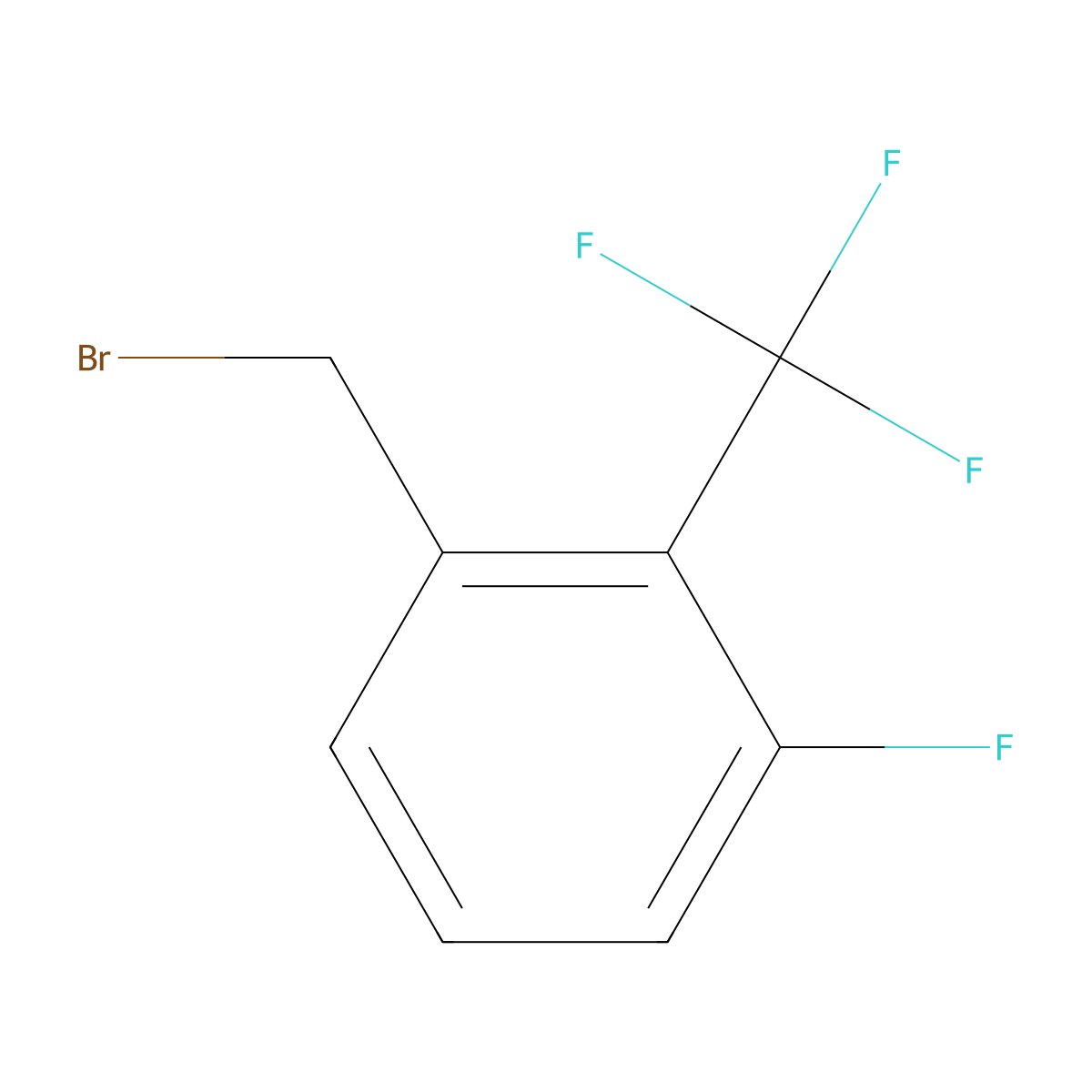 1-(Bromomethyl)-3-fluoro-2-(trifluoromethyl)benzene molecular structure, CAS 261951-84-2
