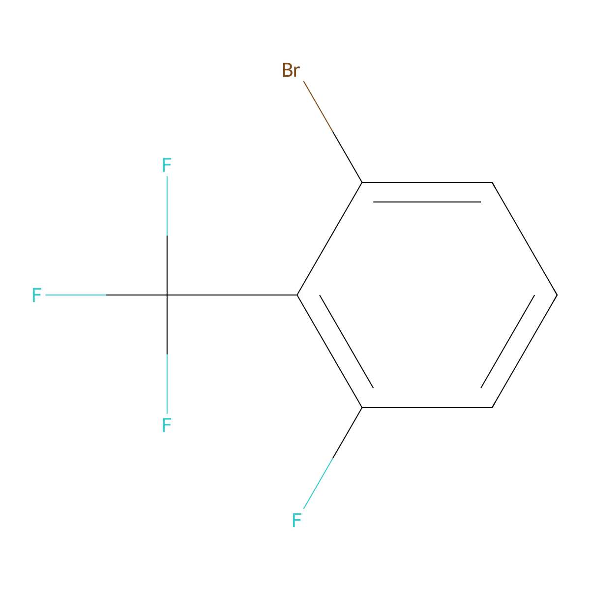 2-Bromo-6-fluorobenzotrifluoride molecular structure, CAS 261951-85-3