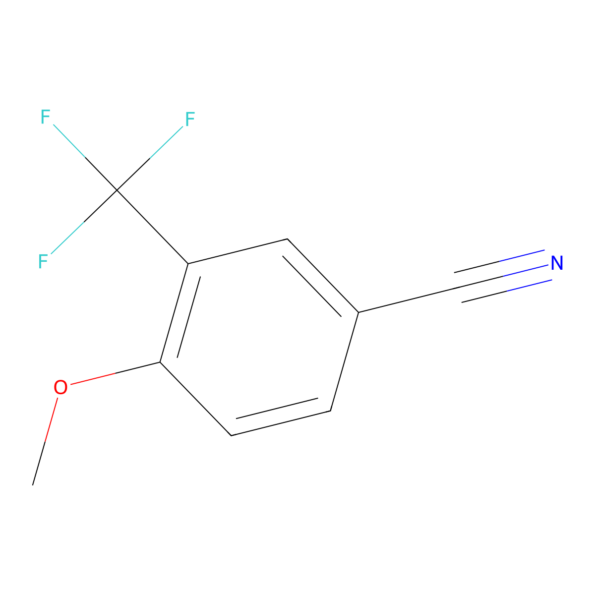 4-Methoxy-3-(trifluoromethyl)benzonitrile molecular structure, CAS 261951-87-5