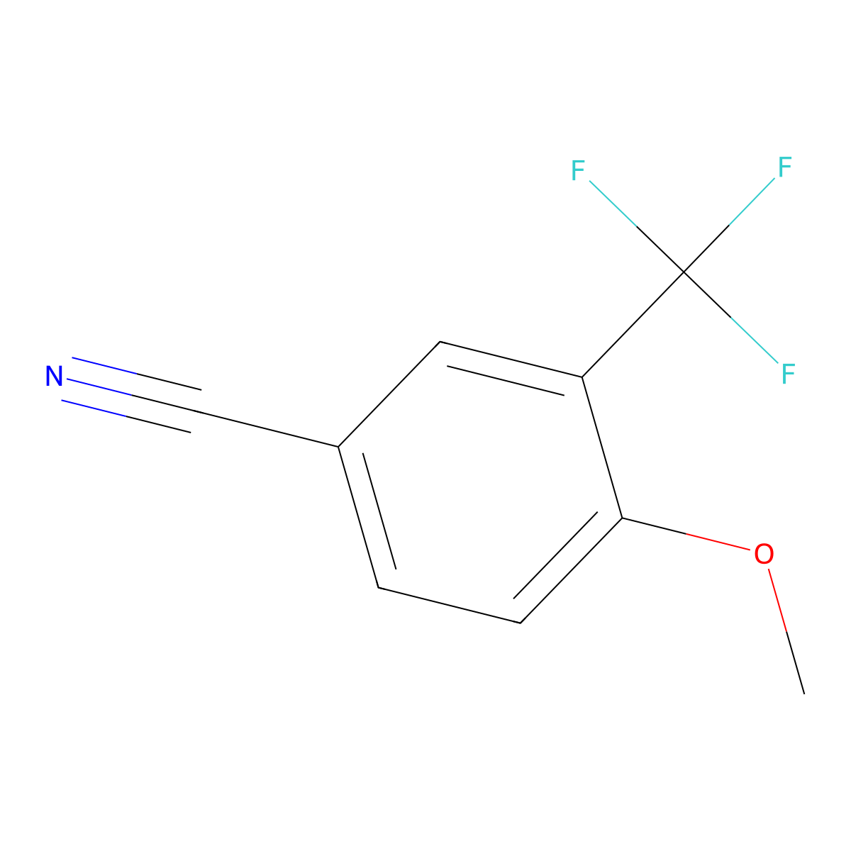4-Methoxy-3-(trifluoromethyl)benzonitrile molecular structure, CAS 261951-87-5