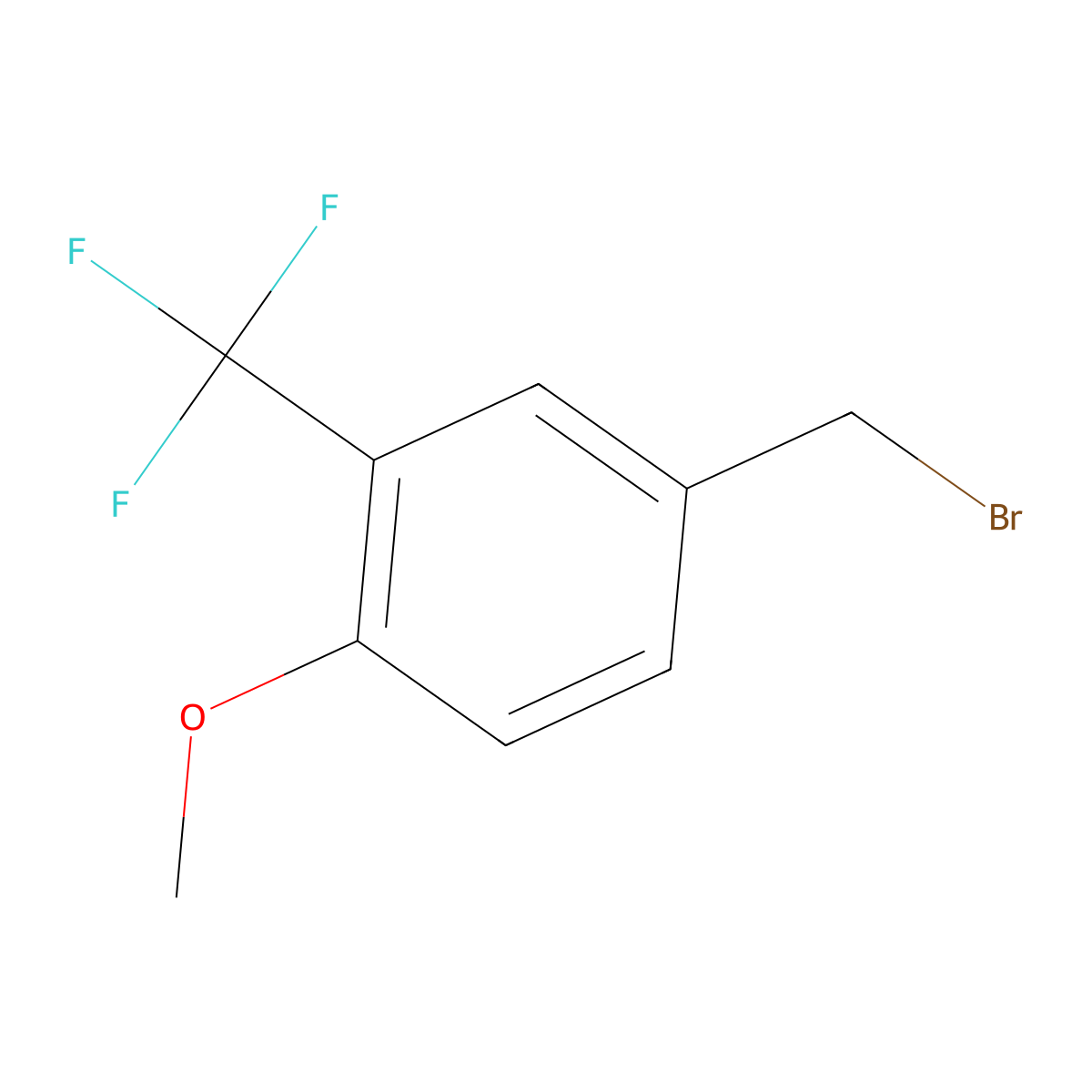 4-Methoxy-3-(trifluoromethyl)benzyl bromide molecular structure, CAS 261951-89-7