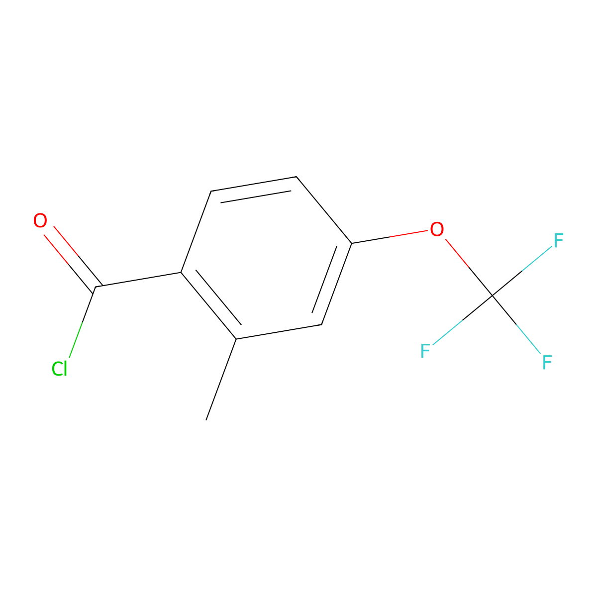 2-methyl-4-(trifluoromethoxy)benzoyl Chloride molecular structure, CAS 261951-93-3