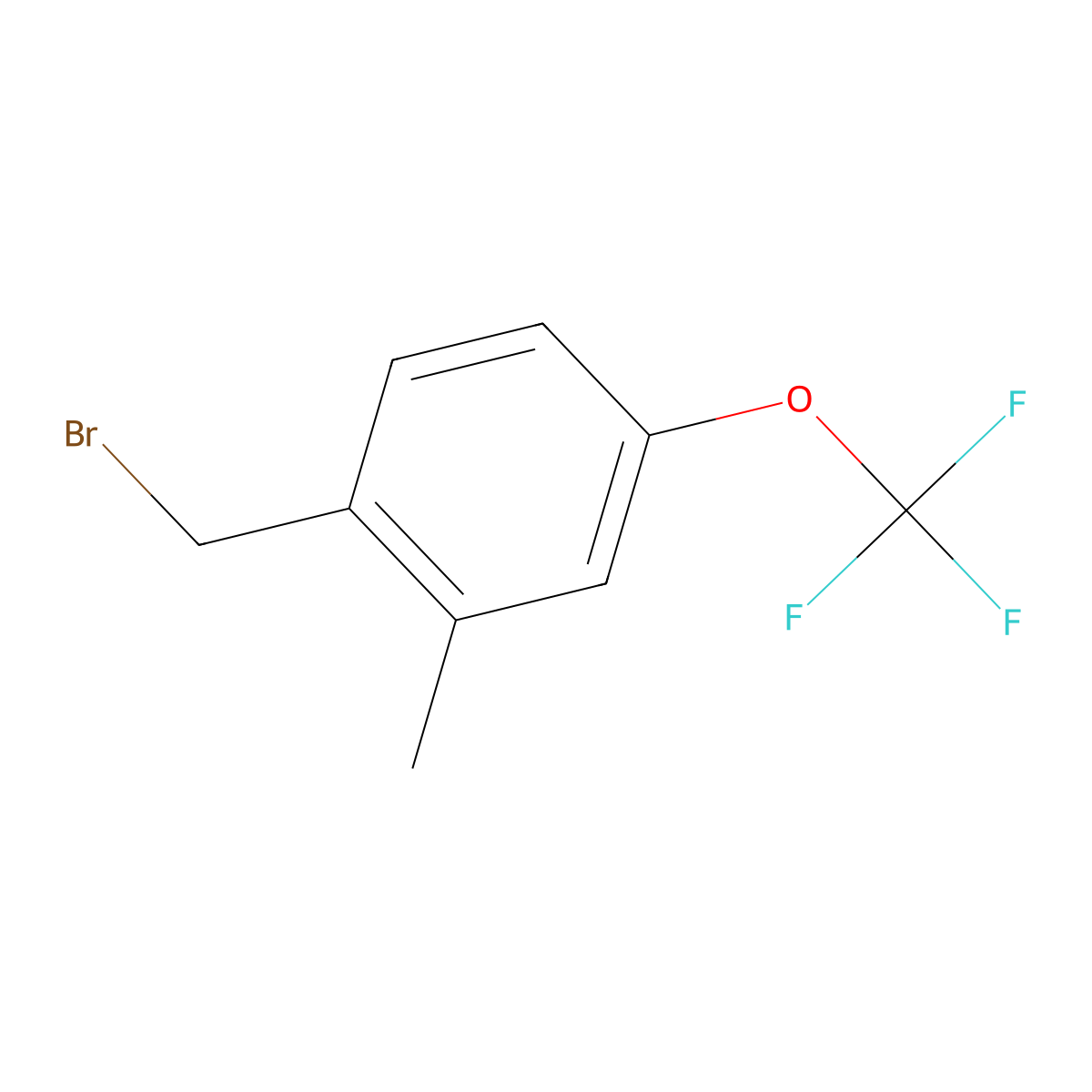 2-Methyl-4-(trifluoromethoxy)benzyl bromide molecular structure, CAS 261951-95-5