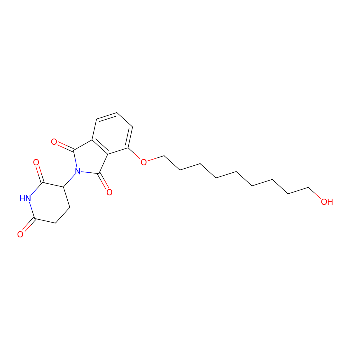 2-(2,6-Dioxopiperidin-3-yl)-4-((9-hydroxynonyl)oxy)isoindoline-1,3-dione molecular structure, CAS 2619511-72-5