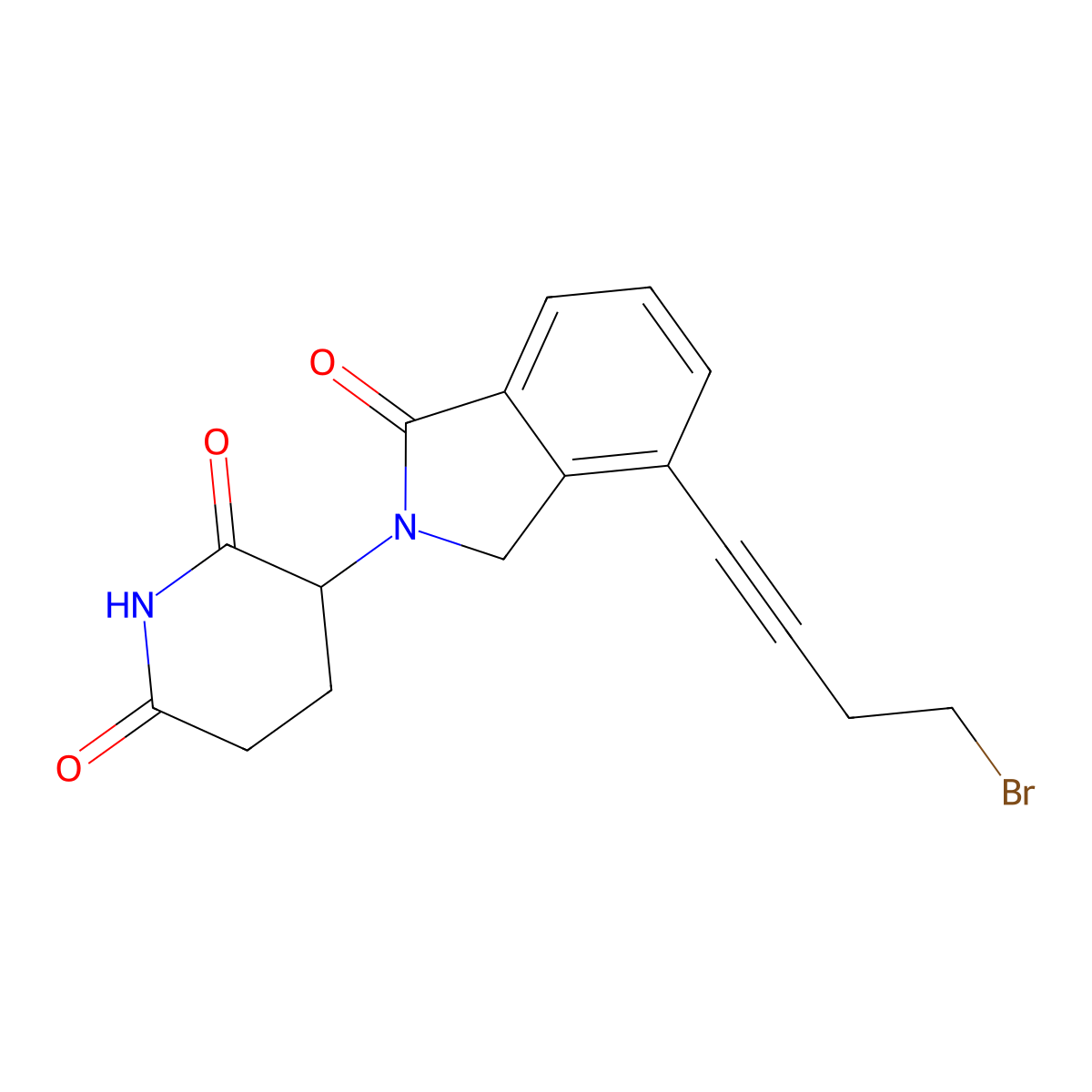 Lenalidomide-acetylene-Br molecular structure, CAS 2619512-84-2