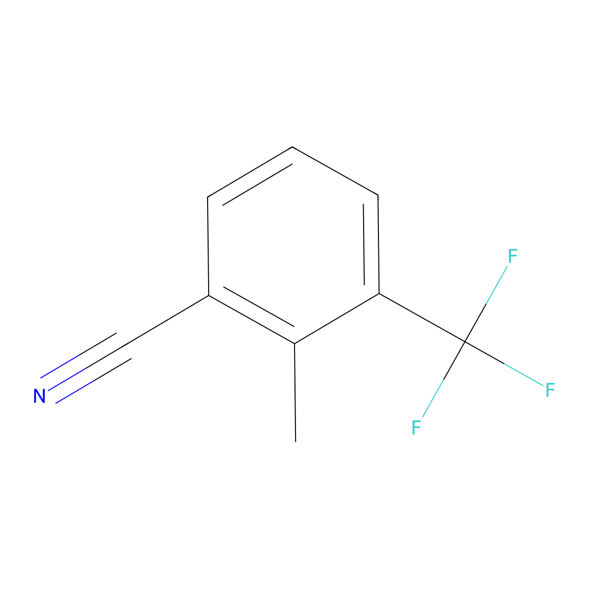 2-Methyl-3-(trifluoromethyl)benzonitrile molecular structure, CAS 261952-02-7