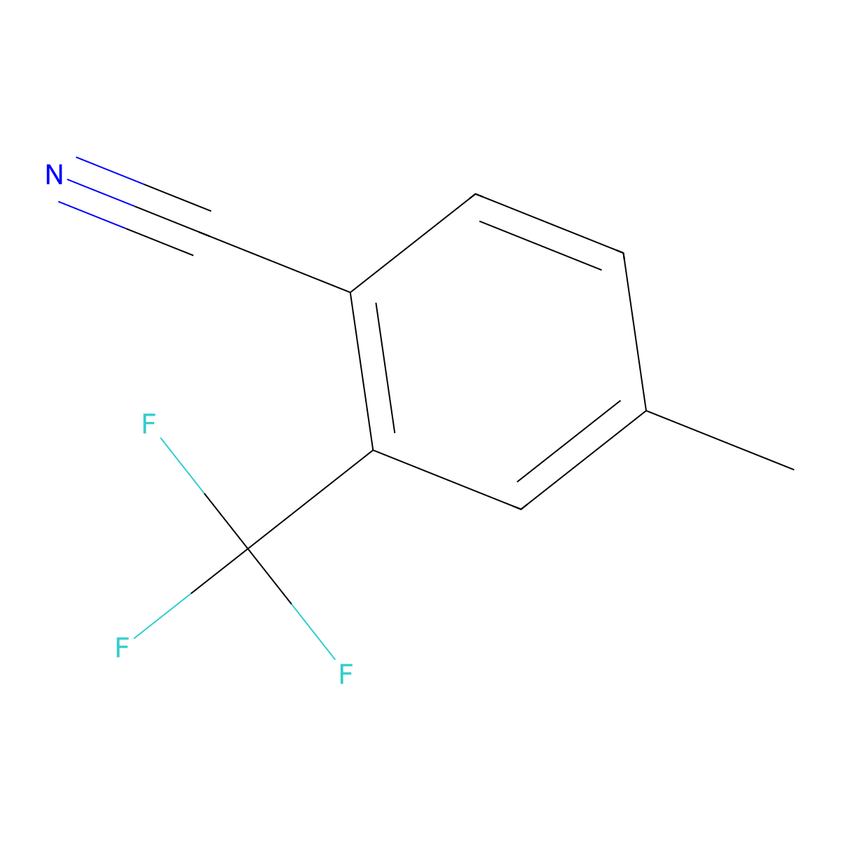 4-Methyl-2-(trifluoromethyl)benzonitrile molecular structure, CAS 261952-05-0
