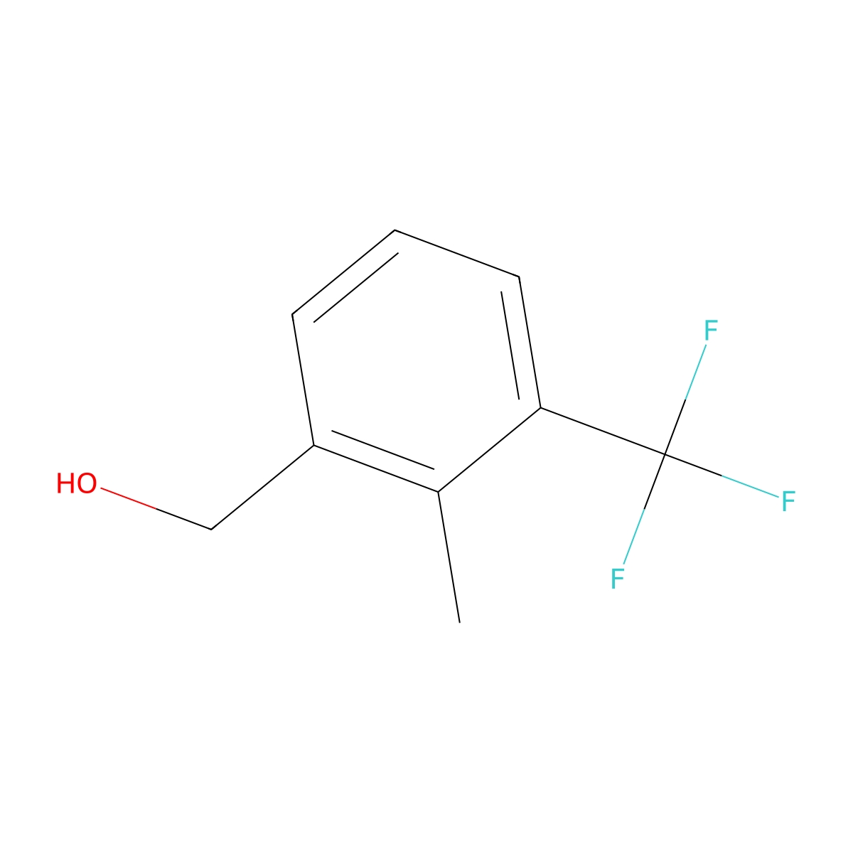 2-Methyl-3-(trifluoromethyl)benzyl alcohol molecular structure, CAS 261952-12-9