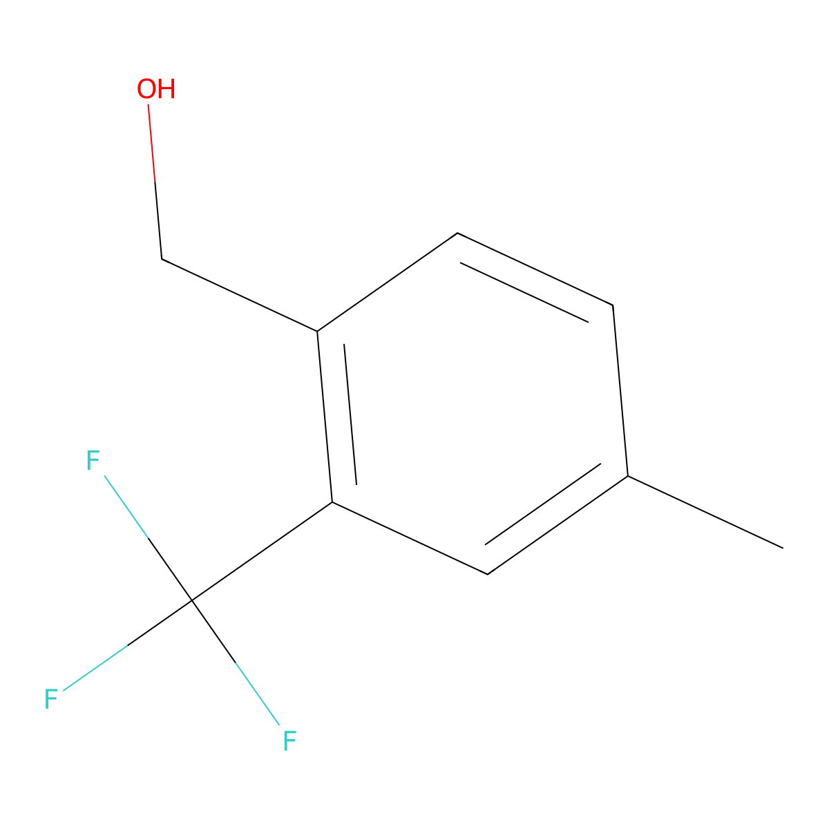 4-Methyl-2-(trifluoromethyl)benzyl alcohol molecular structure, CAS 261952-14-1