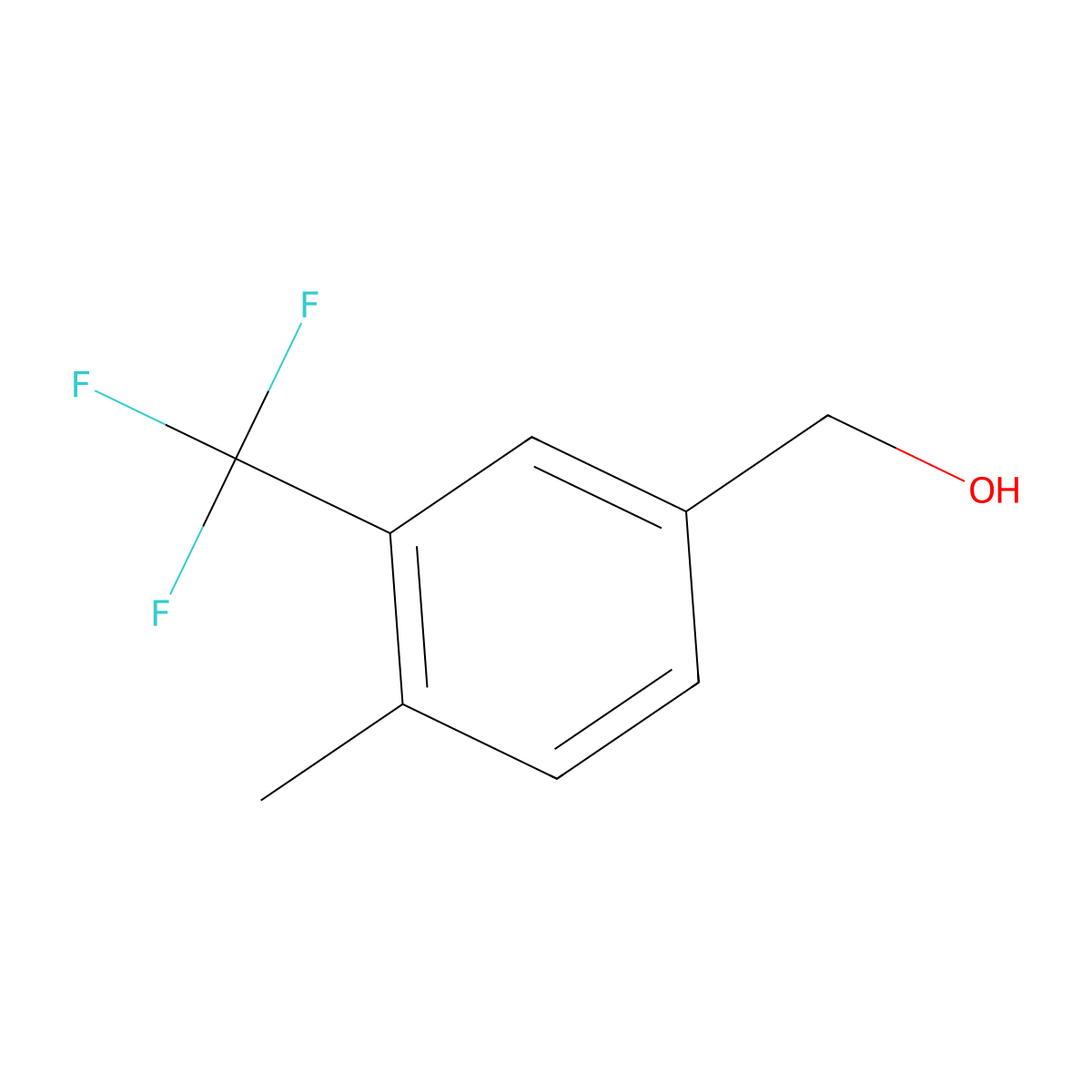 4-Methyl-3-(trifluoromethyl)benzyl alcohol molecular structure, CAS 261952-15-2