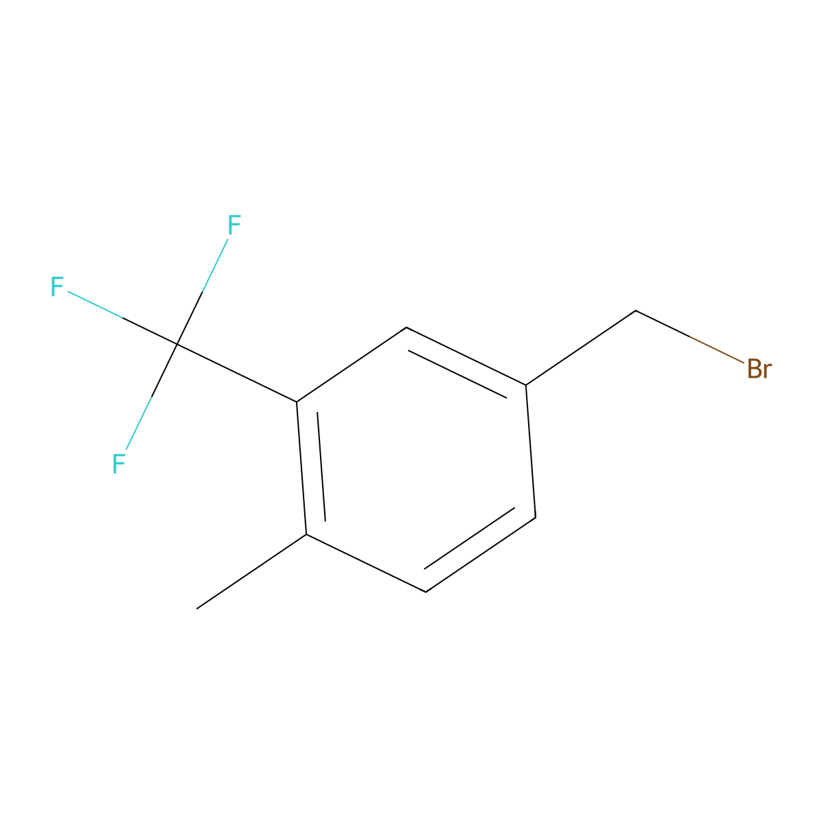 4-Methyl-3-(trifluoromethyl)benzyl bromide molecular structure, CAS 261952-19-6