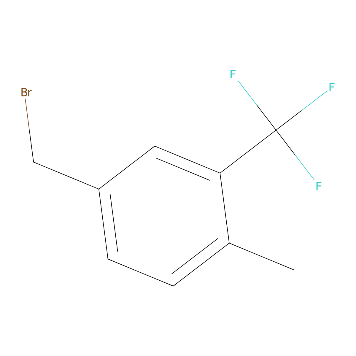 4-Methyl-3-(trifluoromethyl)benzyl bromide molecular structure, CAS 261952-19-6