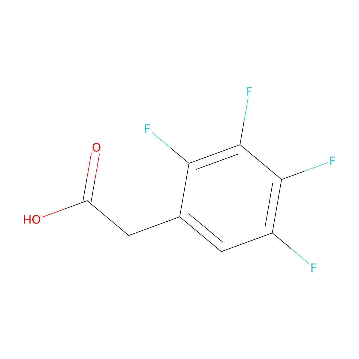 2-(2,3,4,5-Tetrafluorophenyl)acetic acid molecular structure, CAS 261952-21-0