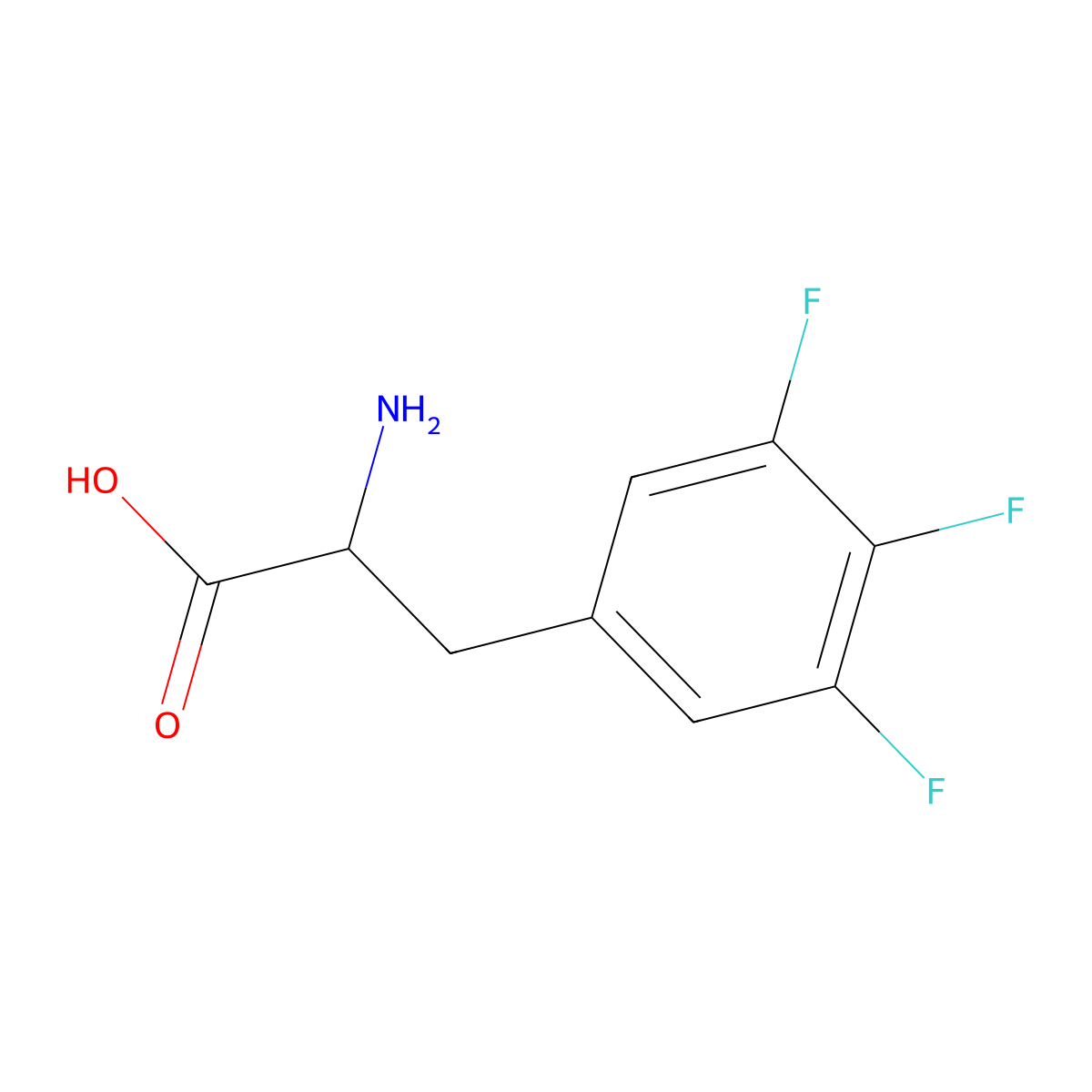 3,4,5-Trifluorophenylalanine molecular structure, CAS 261952-26-5