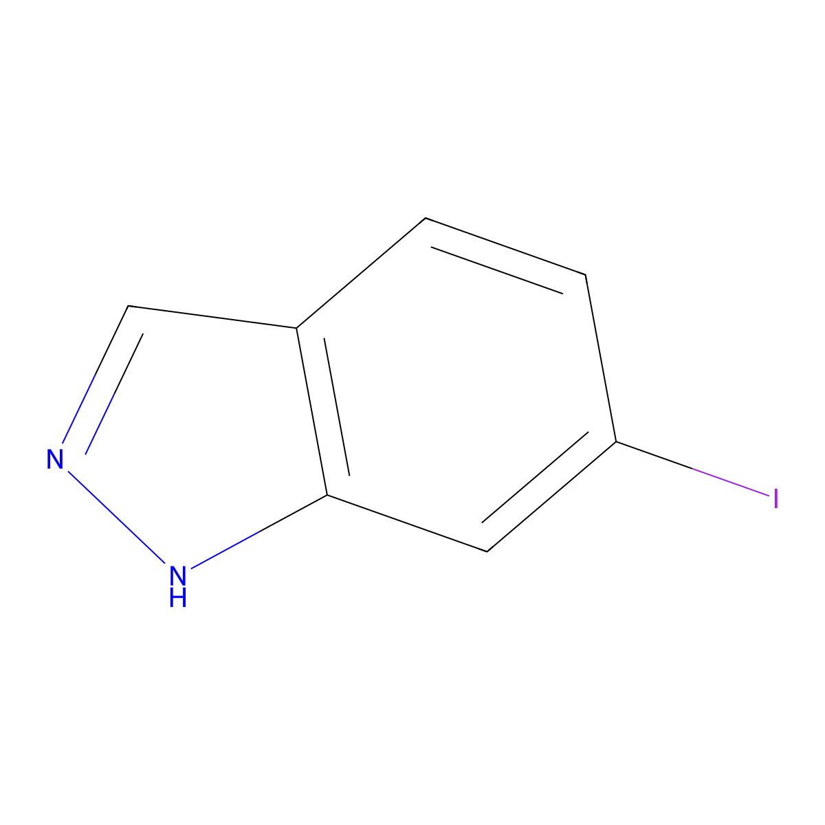 6-iodo-1H-indazole molecular structure, CAS 261953-36-0