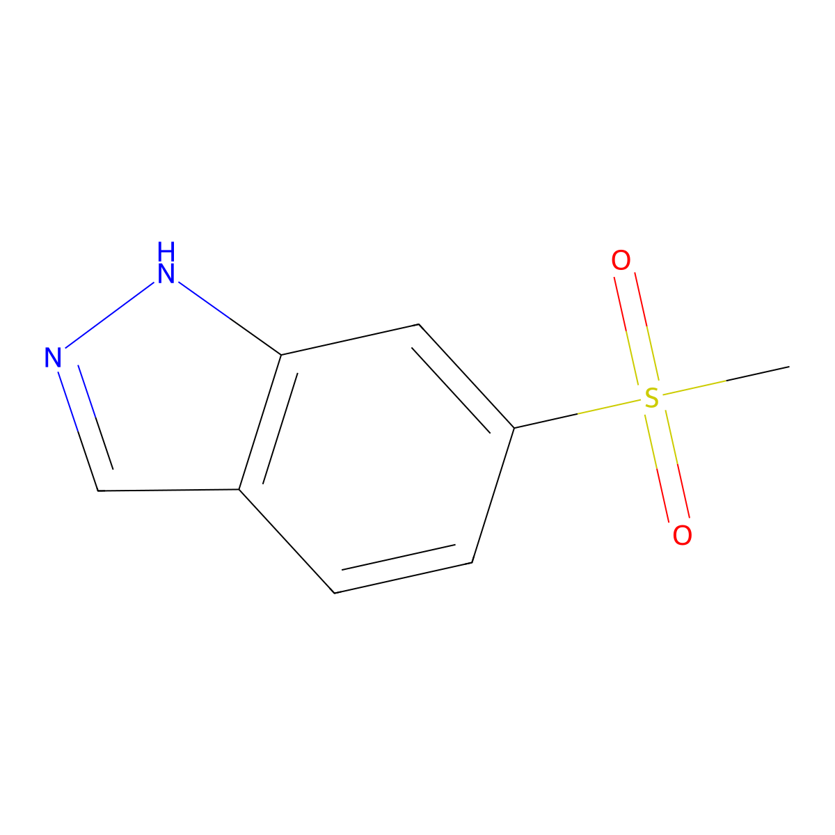 6-(Methylsulfonyl)-1H-indazole molecular structure, CAS 261953-48-4