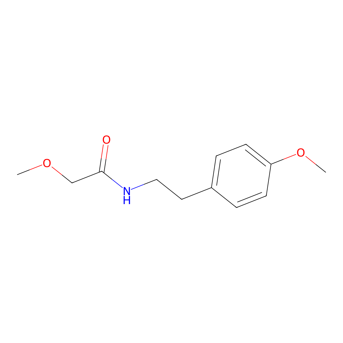 2-methoxy-N-[2-(4-methoxyphenyl)ethyl]acetamide molecular structure, CAS 261954-07-8