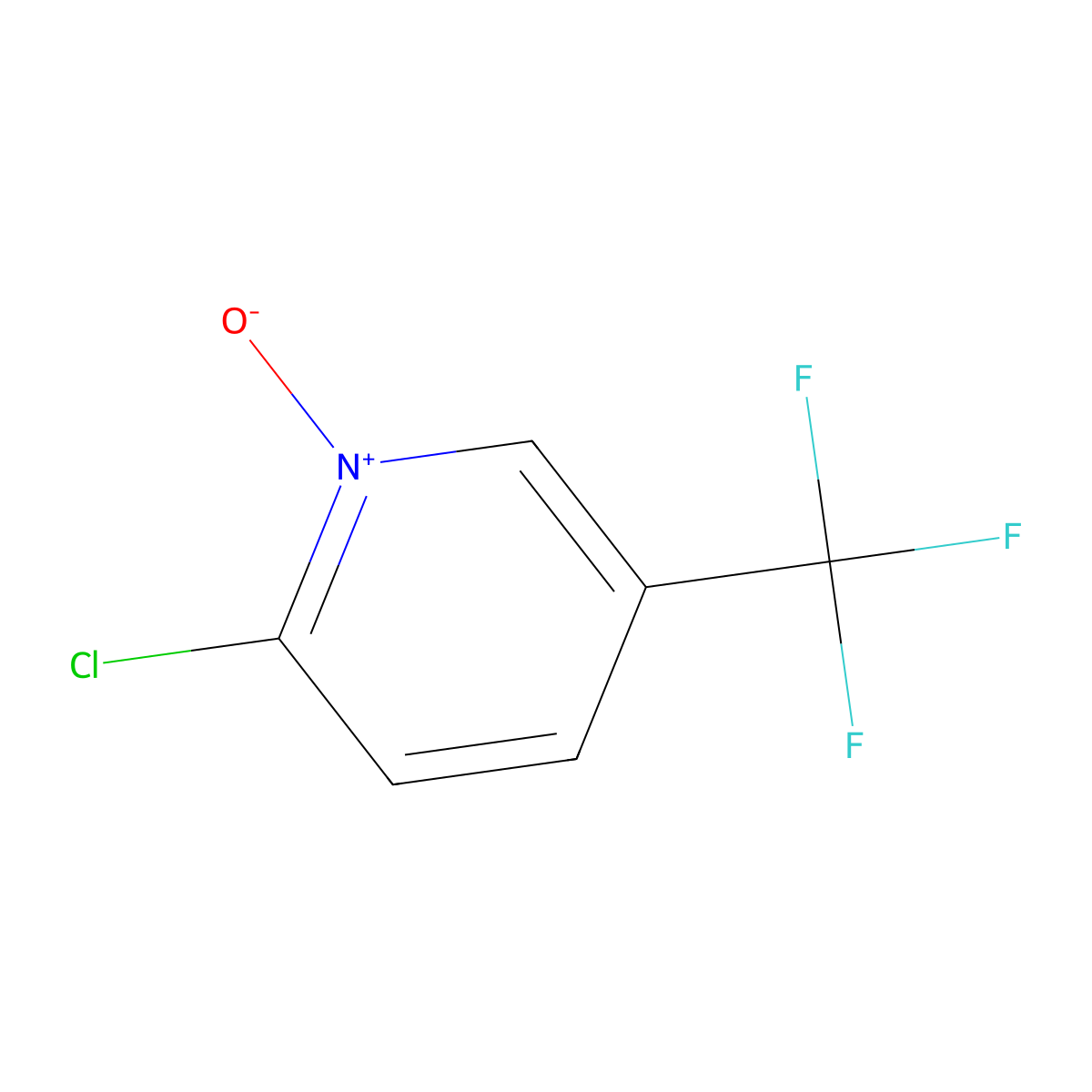 2-Chloro-5-(trifluoromethyl)pyridine 1-oxide molecular structure, CAS 261956-65-4