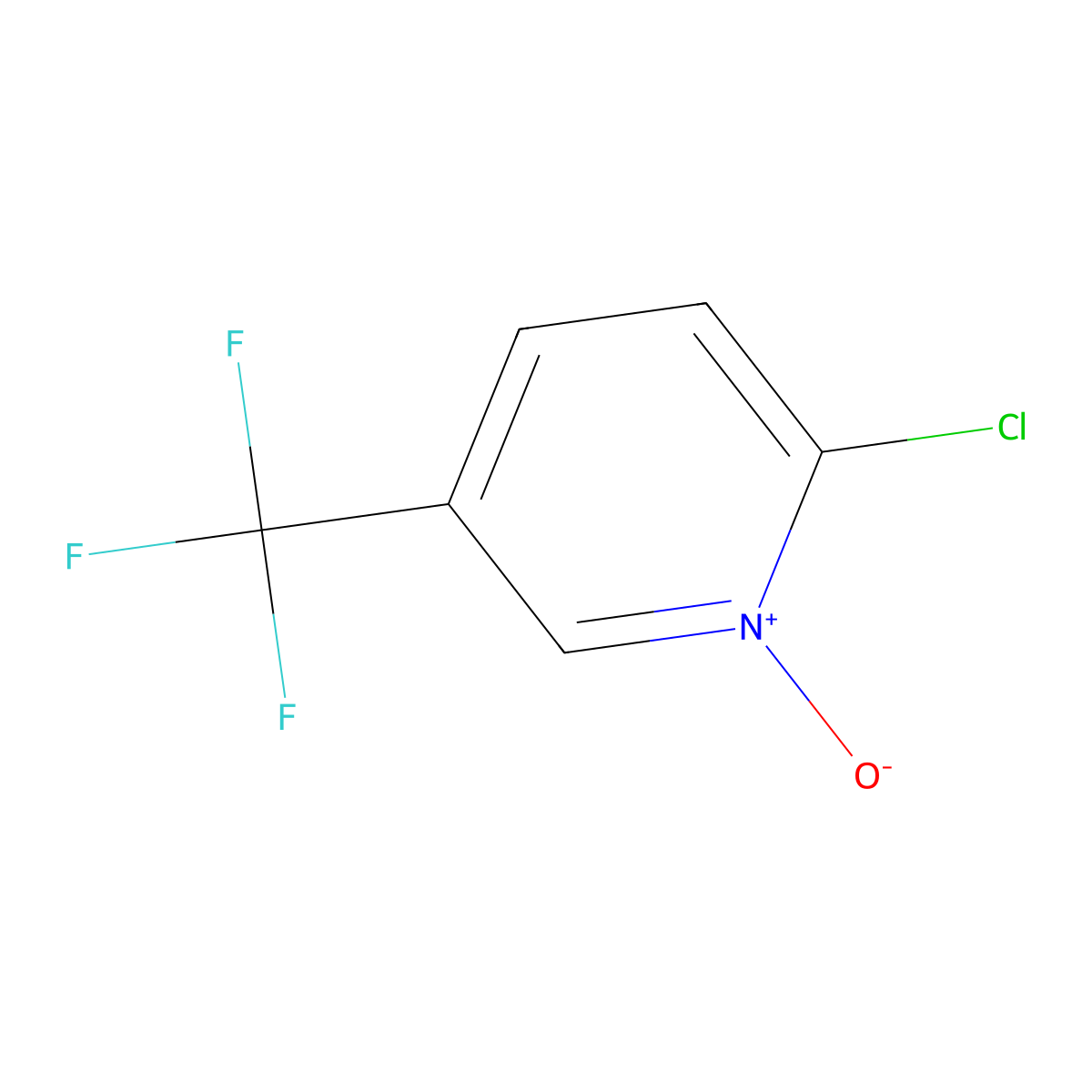 2-Chloro-5-(trifluoromethyl)pyridine 1-oxide molecular structure, CAS 261956-65-4
