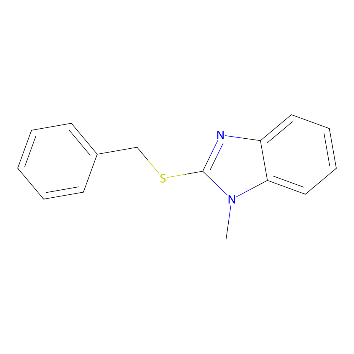 2-(Benzylthio)-1-methyl-1H-benzo[d]imidazole molecular structure, CAS 26196-38-3