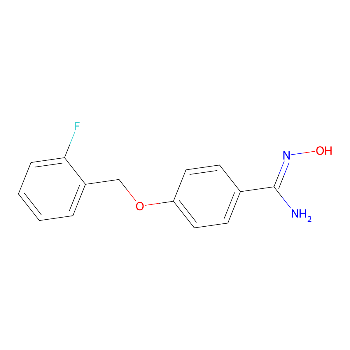 4-[(2-fluorophenyl)methoxy]-N'-hydroxybenzenecarboximidamide molecular structure, CAS 261965-35-9