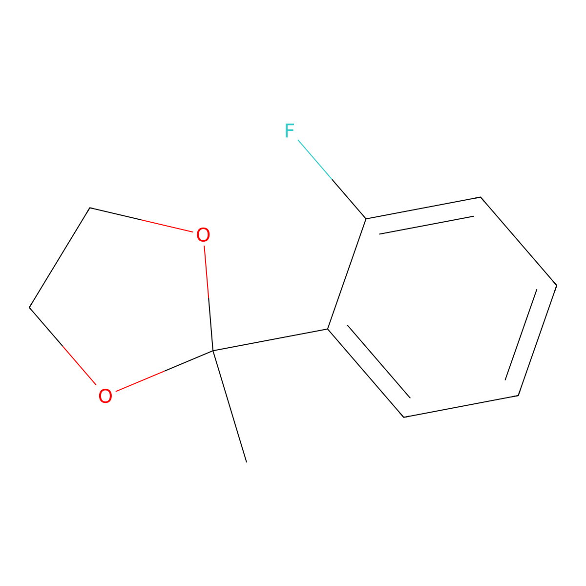 2-(2-Fluorophenyl)-2-methyl-1,3-dioxolane molecular structure, CAS 261966-94-3