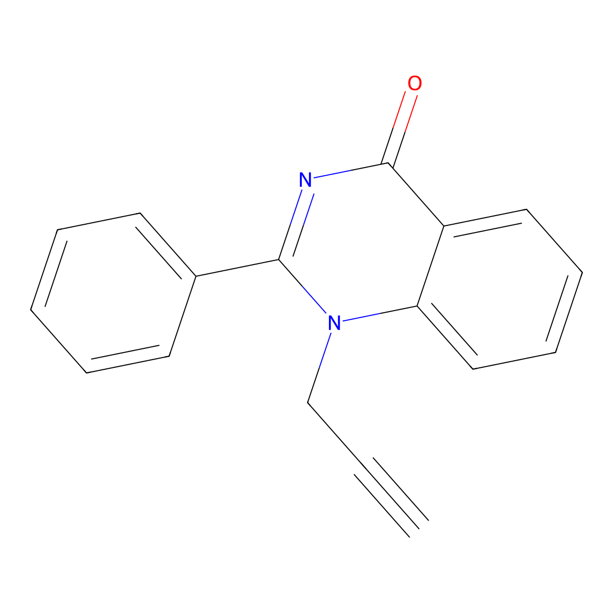 2-Phenyl-1-(prop-2-yn-1-yl)quinazolin-4(1H)-one molecular structure, CAS 26197-90-0